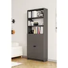 Hanah Home polica za knjige Bili5 Shelf 2 Lid, 80 cm, antracit