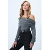 Trend Alacati Stili Ženska bluza Alc-X14557, Siva