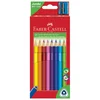 BOJE DRVENE 10BOJA TROKUTASTE PLUS ŠILJILO FABER-CASTELL 116510 BLISTER