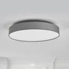 Lindby LED stropna svetilka Saira, O 50 cm, siva, tekstil - Dnevna soba/jedilnica - Sodobni - siva, bela - Tkanine/tekstil