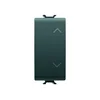 GEWISS GW12140 - Unipolarni taster - NO + NO 10A - sa blokadom - simbol SU-DOVN - 250V AC - 1 modul - Satin Black - ChoruSmart
