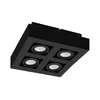 Eglo 31065 - LED spot svetiljka MENDOZA 4xLED/4,7W/230V 3000K crna