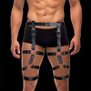 InToYou BDSM Line Fabian Leg & Waist Bondage Harness Black