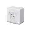 Nadometna vtičnica za podatkovno komunikacijo 2x RJ45 STP kat. 5e DN-9002-N