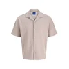 JACK & JONES Srajca JORSUMMER mokka / bela