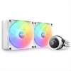 NZXT vodni hladilnik Kraken 280 RGB / 2x140mm ventilator / 4-pin PWM / LCD zaslon / 6 let / bela