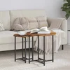 Set pomoćnih stolića 2 pcs Dimnjeni hrast i crna