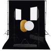 vidaXL Foto studijski komplet s softboxi, ozadjem in odbojnikom