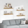 Polica na zidu 4 pcs Bež 90 x 23,5 x 4 cm Konstruirano drvo