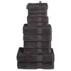 12-dijelni vrhunski set ručnika SOLUND antracit 600 gsm
