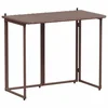 Vidaxl Zložljiva vrtna miza Brown 90x51x75 cm Poly Rattan