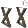 Noge za klub stolić 2 kom. Prirodni čelik 60 x (42-43,3) cm Čelik