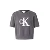 Calvin Klein Jeans Pulover pegasto siva/bela