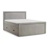 Sivo-bež boxspring postelja s prostorom za shranjevanje 180x200 cm Fresco – Maison de Reve
