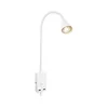 Briloner 2175-016 - Fleksibilna zidna lampa sa USB portom 1xGU10/10W/230V bela