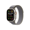 Apple Watch Ultra2 Cellular, 49mm Titanium Case with Green/Grey Trail Loop - S/M