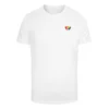 Mister Tee Majica Double Hearts Pride rumena/lila/ognjeno rdeča/bela