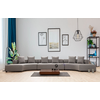 Atelier del Sofa Ugaona garnitura Gondol 105x70x552cm Siva