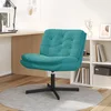 vidaXL Vrtilna sproščujoča stol Turkizna 63 x 75 x 76 cm Žamet