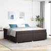 Vidaxl Konstrukcija postelje Drugo Temno rjava 200 x 200 cm blago