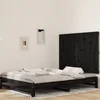 Uzglavlje za krevet Crno 127,5x3x90 cm od masivne borovine