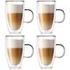 shumee Dvostenski termo kozarec za latte kavo DOUBLE 430 ml 4 kosi.
