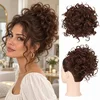 Kratek kodrast lasni vložek figa | HAIRBELLA, Temno rjava
