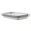 Vidaxl Gastronomske posode 4 kosi GN 1/1 40 mm nerjaveče jeklo