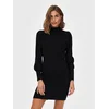 ONLY Pletena obleka Katia 15232502 Črna Comfort Fit