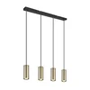Globo 57911-4HM - Luster na sajli ROBBY 4xGU10/35W/230V crna/mesing