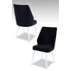 Hanah Home Set stolica Pufi, 48x90x43 cm, 2 komada, Crno-bele