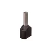 em Izolirani kabelski končnik TID 2x1,5 mm2/8 mm črno pocinkan TID2x1,5L8 /100 kosov/