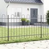 Vrtna Ograda 6 pcs Siva 10,2 x 1 m Čelik s prahom