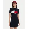 Tommy Jeans Vsakodnevna obleka Flag DW0DW22853 Mornarsko modra Slim Fit
