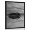 Plakat zapuščeni otok v črnobeli varianti - 20x30 no frame