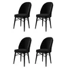 Hanah Home Set stolica Ritim, 44x96x42 cm, 4 komada, Crne