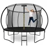HyperMotion Otroški Trampolin Premer 366 cm z Lestvijo za Dom in Vrt - Zaščitna Mreža, Zunanja Igra, Odporno na UV, Notranja Uporaba
