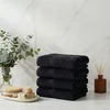 List - Black Black Hand Towel Set (4 Pieces)