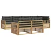 Set vanjskih sofa s jastukom 7 pcs Bijela i antracit Poliester