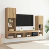 vidaXL TV omara z LED lučmi Umetniški hrast 40.5x30x102 cm