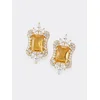 LanLivia Uhani Citrine Royal Style Ear Studs pegasto rumena/zlata