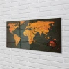 tulup.si Slika na akrilnem steklu Zlato zemljevid 100x50 cm 4 obešalnika