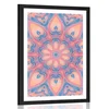 Plakat s paspartujem hipnotična Mandala - 30x45 white