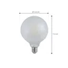 LUUMR pametna LED-žarnica, mat, E27, G125, 7 W, Tuya, Wi-Fi, CCT - bel mat - Steklo
