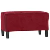 Vidaxl Klop vinsko rdeča 70x35x41 cm žamet