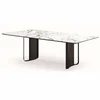 Casa Padrino luxury dining table with ceramic table top white/brown/bronze 240 cm