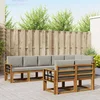 Set vanjskih sofa 8 kom. Prirodna i svijetlo siva