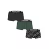 Boxer Shorts 3-Pack Dark Green+Black+Branded Aop