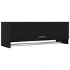 Vidaxl Garderobna omara s predalom Črna Orehovina 100 x 32,5 x 35 cm