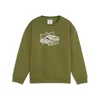 PUMA Essentials Graphics Scribble GFX Relaxed Crew Sweatshirt Kids, Shop, Olive Green, 6-7Y